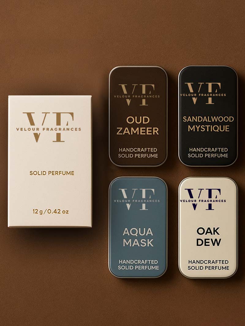 Velour Masculine Mystique - Set of 4 Solid Perfumes for Men